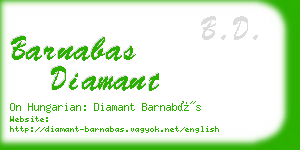 barnabas diamant business card